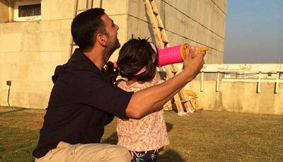 Daddy Akshay Kumar flies kite with daughter on Makar Sankranti