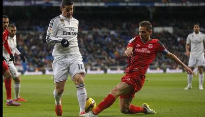 James Rodriguez breaks foot in painful Real Madrid win against Sevilla
