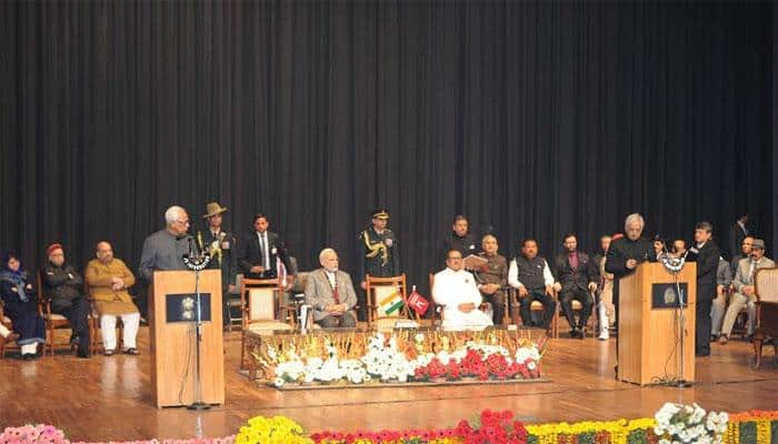 Mufti Mohammad Sayeed takes oath as J&amp;K CM: As it happened