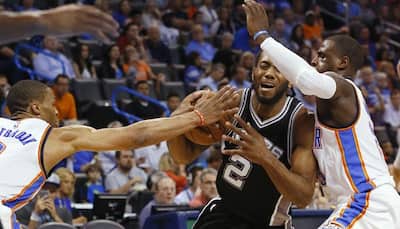 San Antonio Spurs deal Oklahoma City Thunder`s hopes a blow