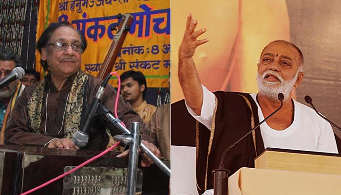 Morari Bapu welcomes Ghulam Ali’s recital at Sankat Mochan temple, gives Dharma a universal meaning Morari Bapu welcomes Ghulam Ali’s recital at Sankat Mochan temple, gives Dharma a universal meaning