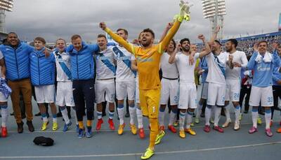 Zenit St. Petersburg celebrate Russian Premier League victory