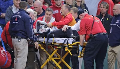 Boston Red Sox fan badly hurt by broken bat