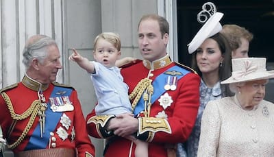 Prince George makes first balcony appearance at Queen Elizabeth II's birthday