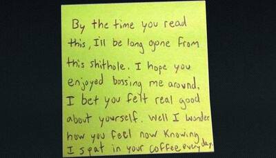 'I spat in your coffee everyday' – Intern's note to boss goes viral