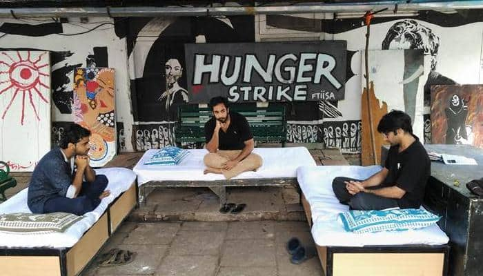 Fasting FTII student hospitalised