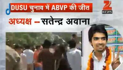 DUSU polls: ABVP wins all four seats; AAP's CYSS fails to open account