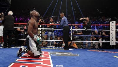 Floyd Mayweather beats Andre Berto in ring farewell