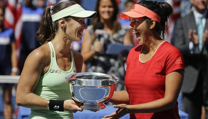 Sania Mirza-Martina Hingis pair wins US Open women&#039;s doubles crown, 2nd successive Grand Slam title