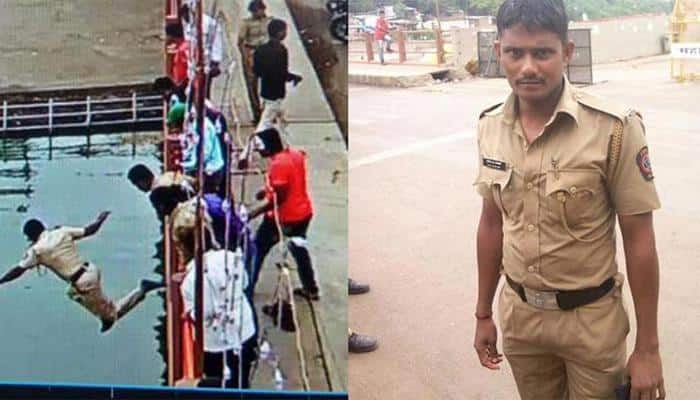 Watch: Policeman jumps off 20-feet bridge to save a man at Kumbh