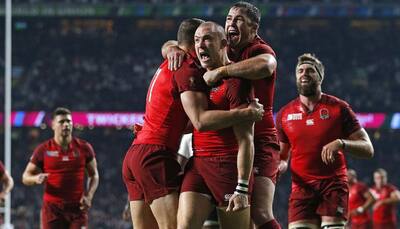 Rugby World Cup: Mike Brown double secures nervy England win over Fiji