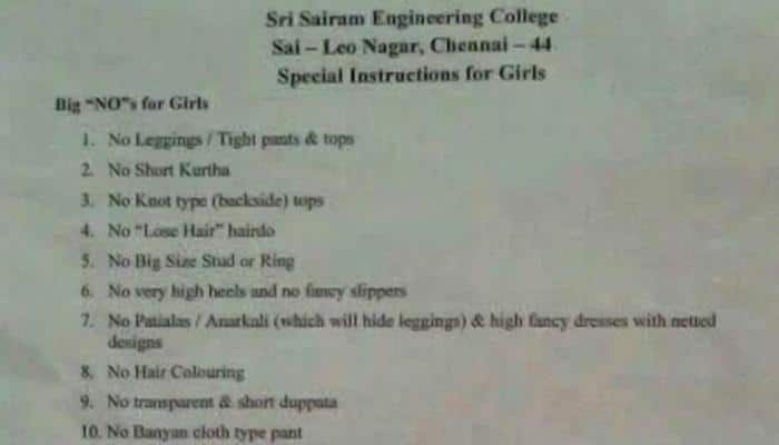 No high heels, no boys, no WhatsApp account – This Chennai college has weird restrictions on girl students