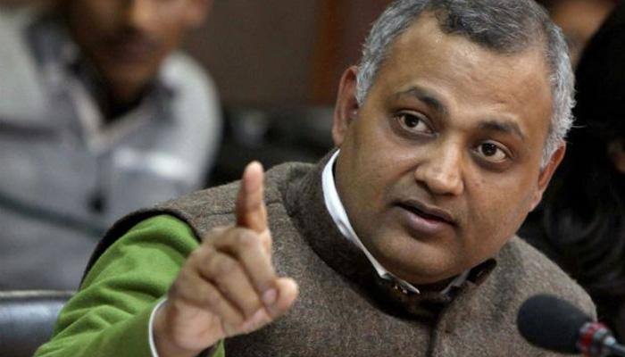 Delhi Police working at Centre&#039;s behest: Somnath Bharti