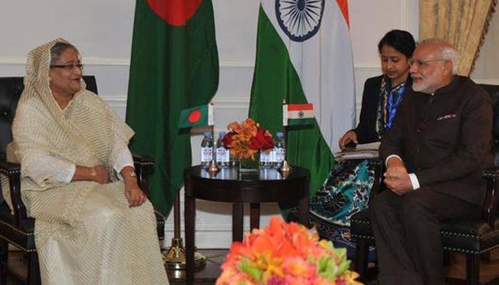 Modi in US: PM meets his Bangladeshi counterpart Sheikh Hasina, calls it &#039;productive&#039;