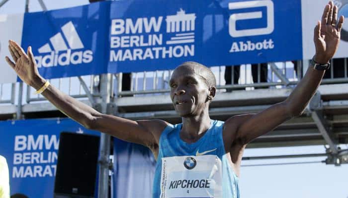 Berlin marathon winner Eliud Kipchoge shoes in but misses record