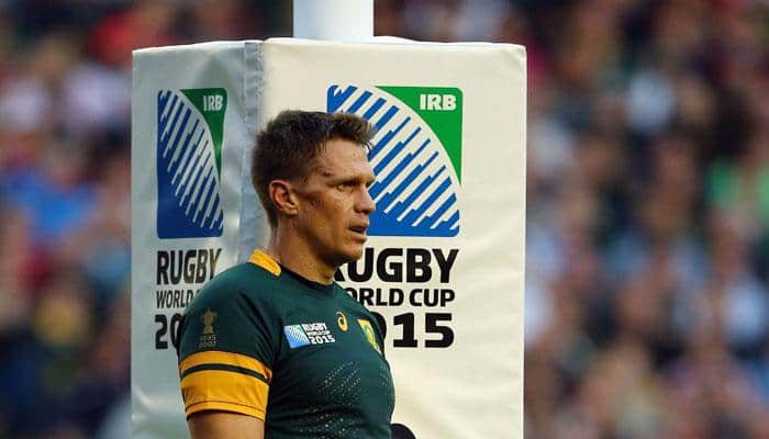 Springbok skipper Jean de Villiers out of Rugby World Cup with fractured jaw