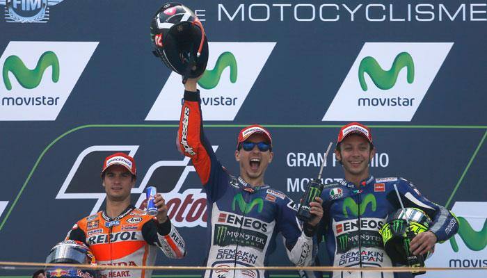 Jorge Lorenzo closes gap on Valentino Rossi with Aragon Grand Prix win