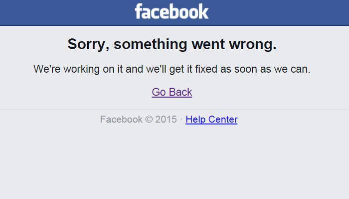 Facebook again goes down with 'Something went wrong' error message!