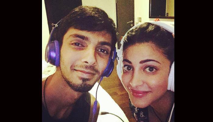 Shruti Haasan records song with Anirudh Ravichander for Tamil film 'Vedalam'