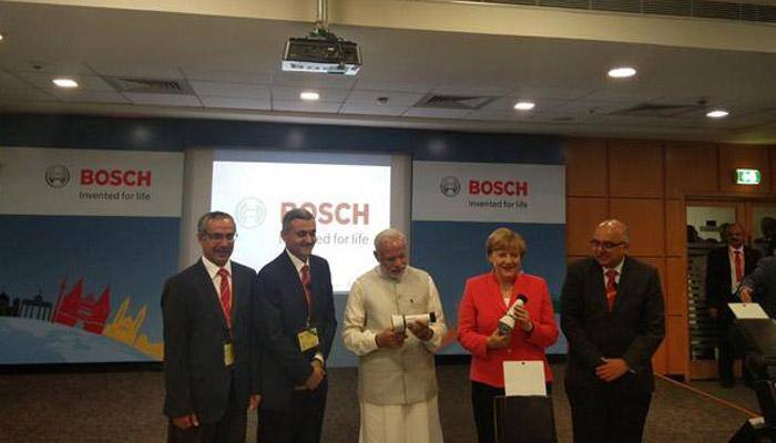 Modi, Merkel visit Bosch facility in Bengaluru
