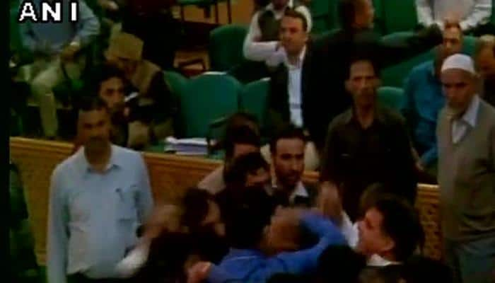 BJP MLAs thrash lawmaker Engineer Rashid in J&amp;K Assembly for hosting beef party