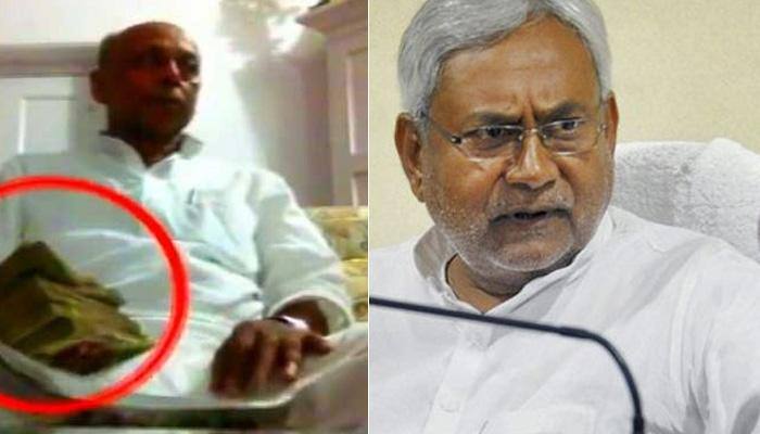 Bihar polls: Nitish&#039;s minister Kushwaha caught on camera taking bribe, suspended from party post