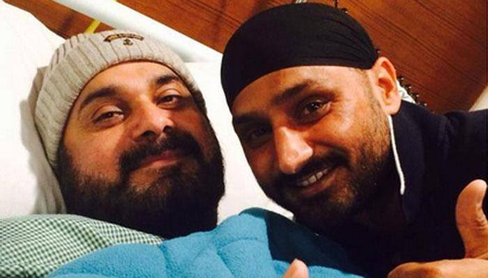 After Azhar, Harbhajan Singh visits Navjot Singh Sidhu in hospital!