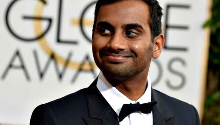 Jennifer Lawrence gives piggyback ride to Aziz Ansari