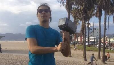 Electrical engineer recreates Thor's legendary hammer which only he can lift!