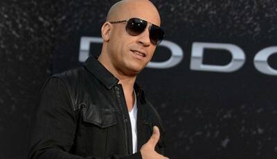 Vin Diesel wields flaming sword at film premiere