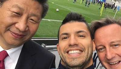 Surreal Selfie: When Sergio Aguero was flanked by Chinese President and British Prime Minister