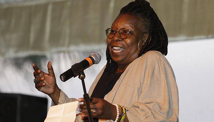 Whoopi Goldberg's tour bus bursts into flames