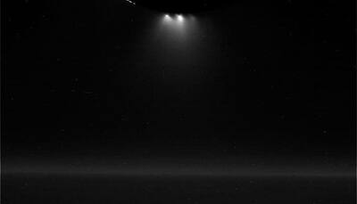 Saturn's geyser moon Enceladus gives off lustrous shine