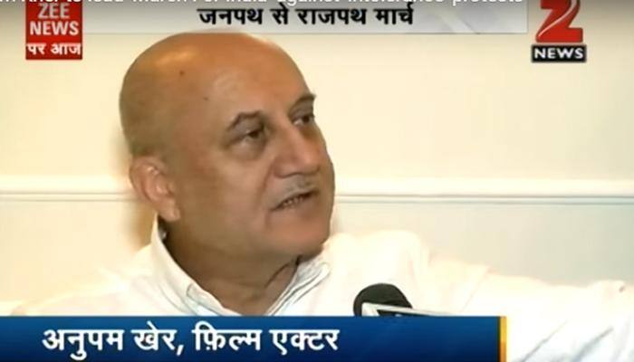 We are secular people and country is tolerant, says Anupam Kher in 'March for India' rally 