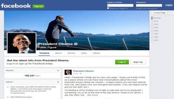 US President Barack Obama launches official Facebook page!