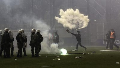 Athens derby called off after violent clashes