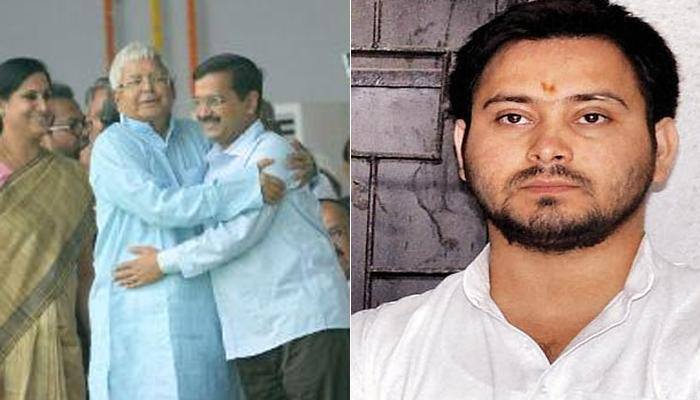 Part of our sanskar to hug guests: Tejashwi on Lalu-Kejriwal embrace