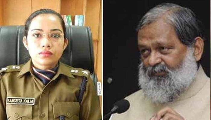 Woman cop transferred within 24 hours of spat with Haryana minister Anil Vij