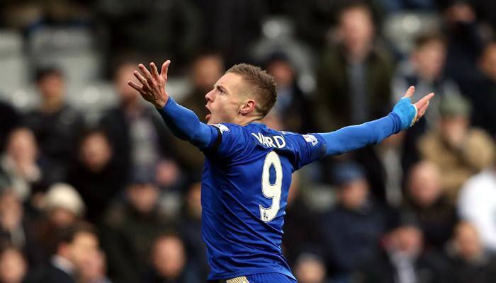 EPL: Leicester's Jamie Vardy breaks scoring record, Manchester City go top