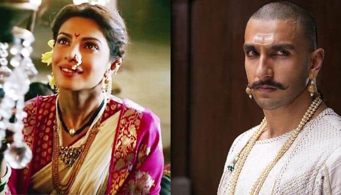 See poster: Blazing &#039;Bajirao&#039; Ranveer with coy &#039;Kashibai&#039; Priyanka!