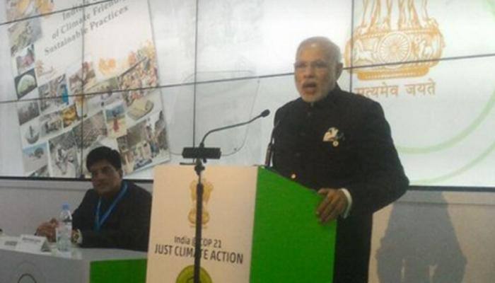 Paris Climate Summit: PM Modi&#039;s speech at Indian pavilion inauguration - Highlights