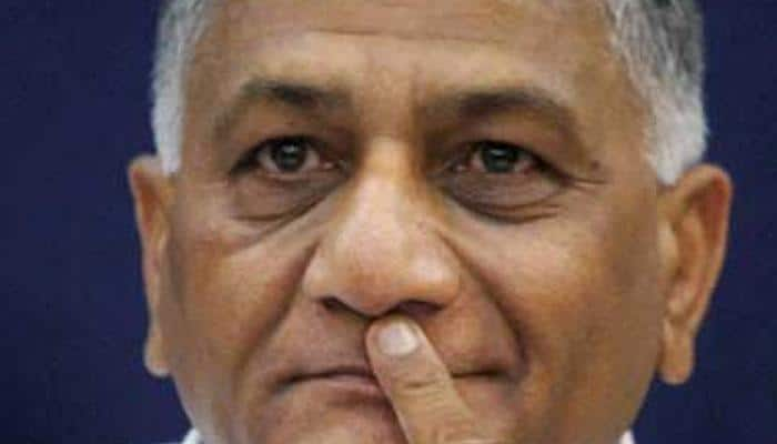 Congress seeks VK Singh&#039;s apology for dog analogy, protests in Lok Sabha