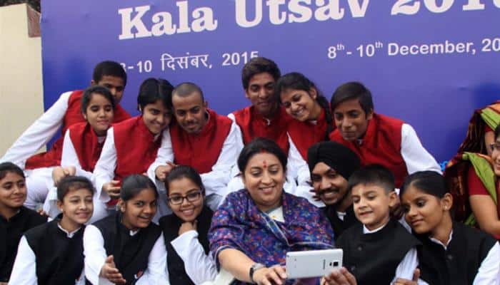 Compete with cooperative spirit: Smriti Irani on launch of Kala Utsav