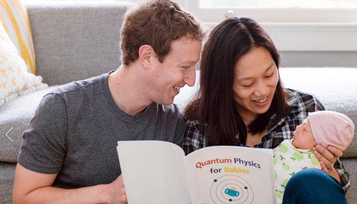 Adorable! Mark Zuckerberg reads &#039;physics&#039; to baby Max