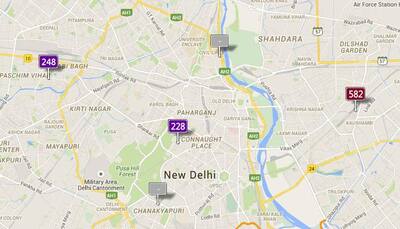 Air Pollution: Sunday's Real-time Air Quality Index Visual Map in Delhi