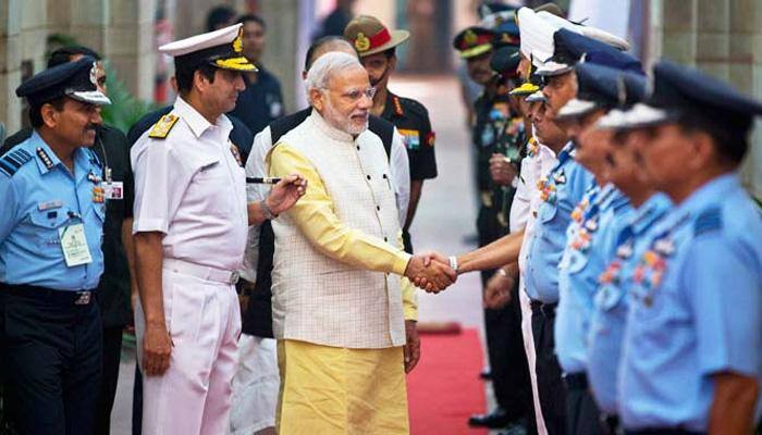 PM Modi presides over commanders' conference aboard INS Vikramaditya