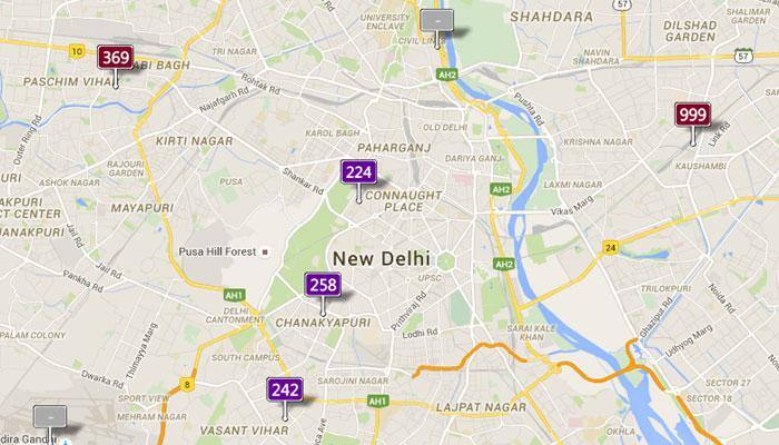 Air Pollution: Wednesday&#039;s Real-time Air Quality Index Visual Map in Delhi