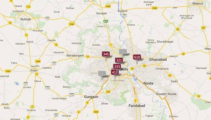 Air Pollution: Thursday's Real-time Air Quality Index Visual Map in Delhi
