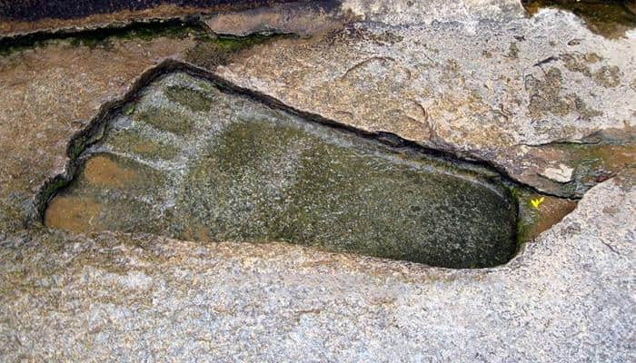 Rarest pics of Lord Hanuman&#039;s foot prints