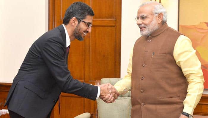 Google CEO Sundar Pichai meets PM Narendra Modi